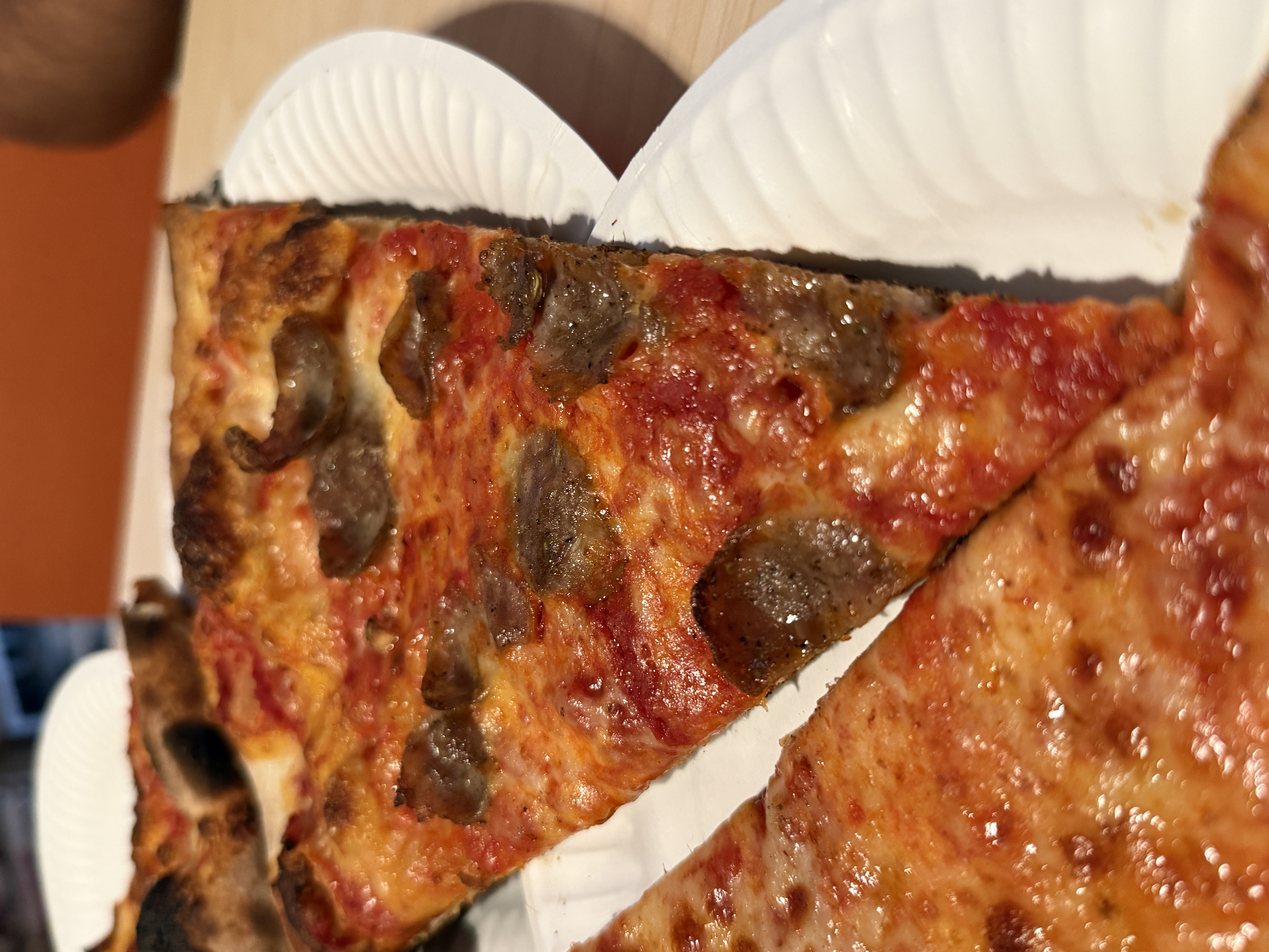 Sausage slice at Paulie Gee's Slice Shop