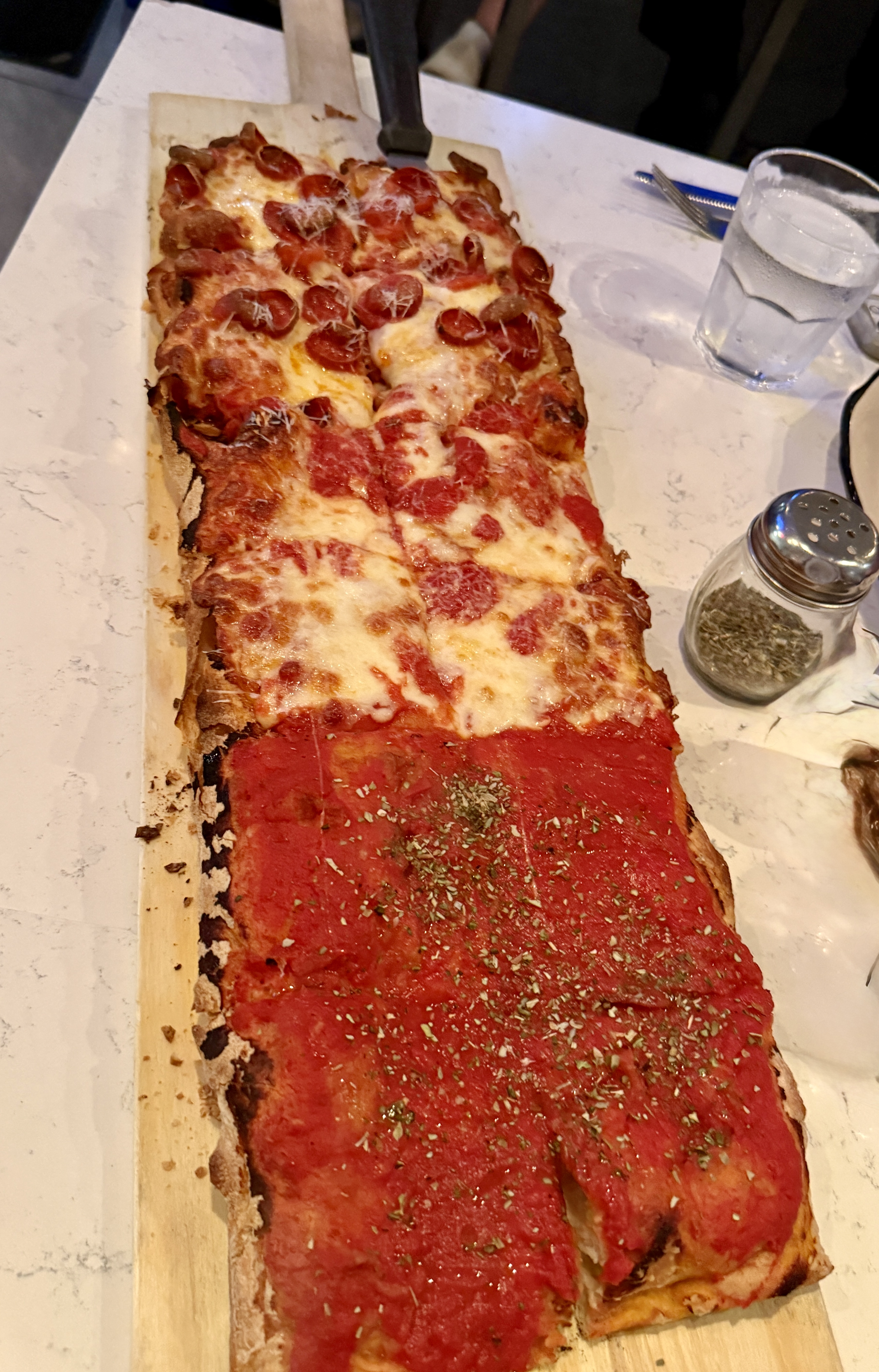 Roman Al Taglio slices at Pizzata Philadelphia