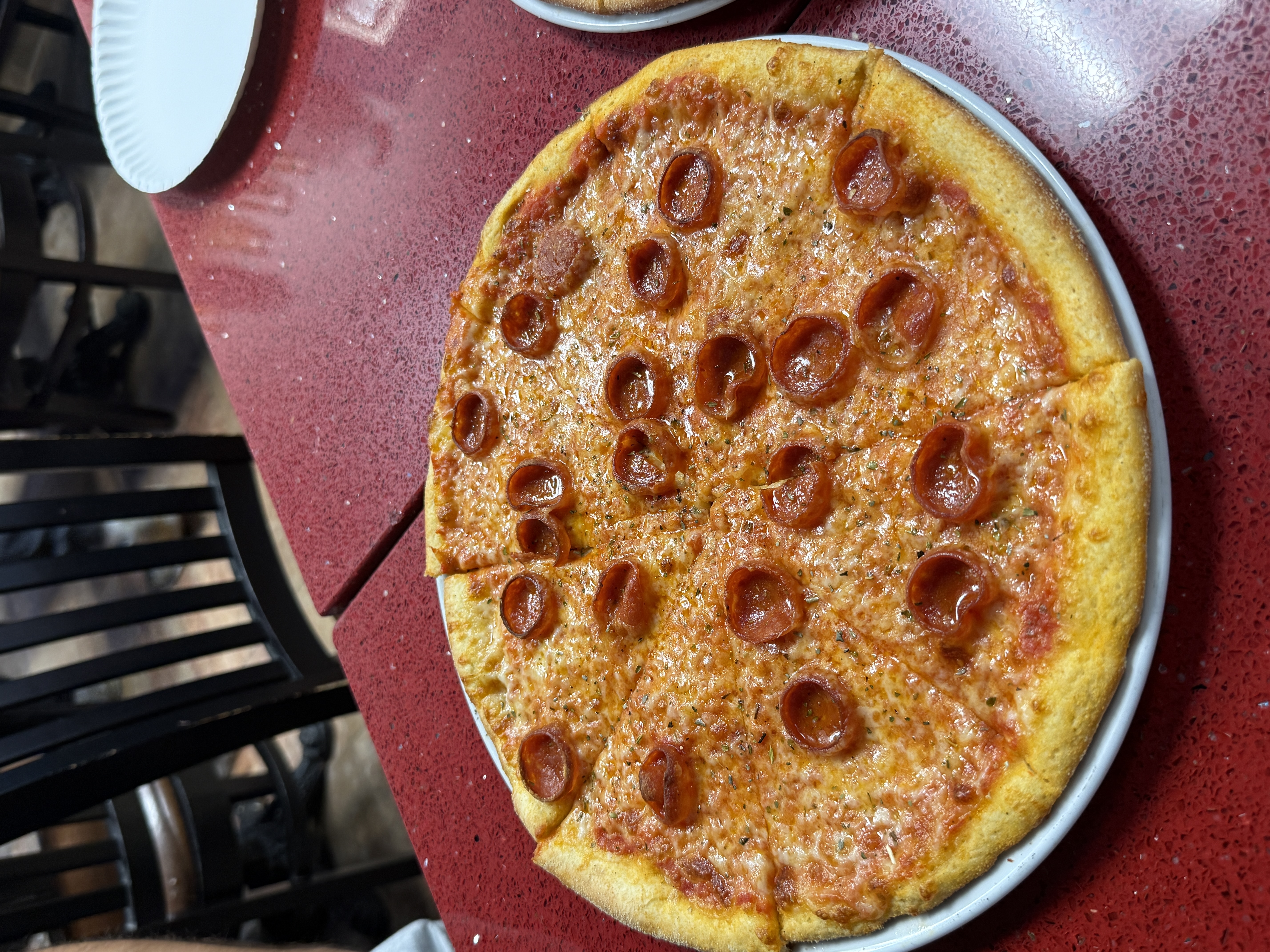 Pepperoni pizza at Puglia Pizza